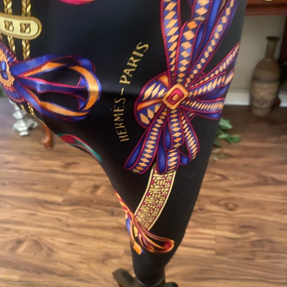 Hermes Les Rubans du Chevalier 100% Silk Scarf-#2 - Picture 6 of 9